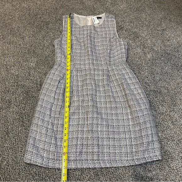 MONTEAU Size L Palest Pink Black Tweed Shift Dress - Picture 10 of 12